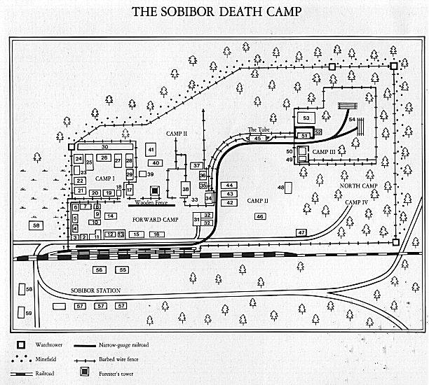 Map of Sobibor